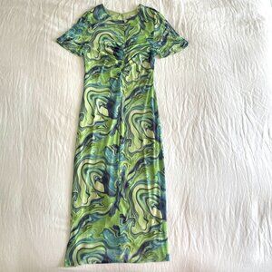 Elie & Emie Marble-print Dress (sz L)